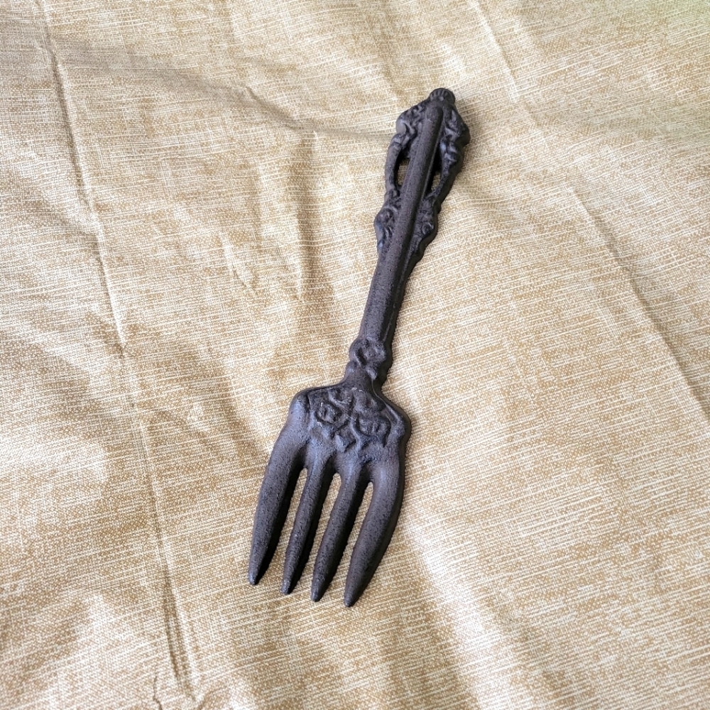 Cast Iron Fork wall or display  decor 11" long